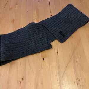 Coach Gray Ribbed Scarf